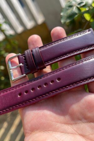 Ultra Violet Horween Shell Cordovan Leather Watch Strap Elevate Your Timepiece with Timeless Elegance