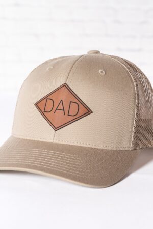 Personalized Dad Hats Embroidered PU Leather Patch Caps for the Best Dads