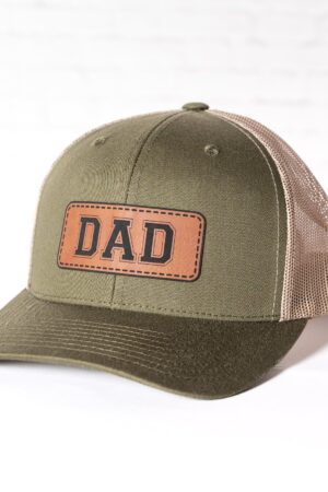 Personalized Dad Hats Embroidered PU Leather Patch Caps for the Best Dads