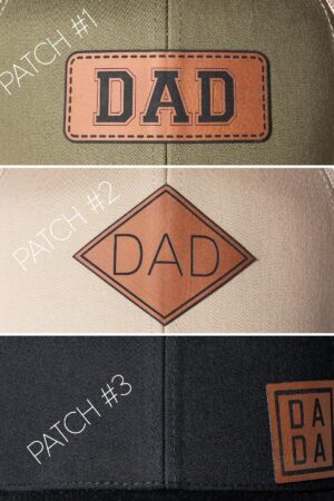 Personalized Dad Hats Embroidered PU Leather Patch Caps for the Best Dads