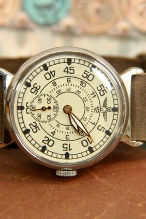 Vintage Soviet Pobeda "Death to Spies" Military Mechanical Watch A Relic of the Cold War