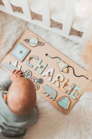 Personalized Wooden Busy Board A Sensory Adventure for Little Explorers