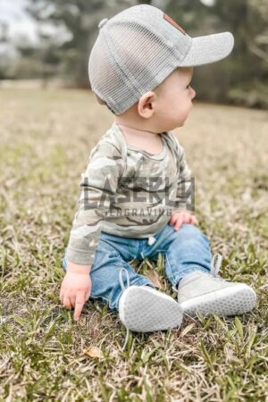 Personalized Toddler Ball Cap Mesh Back, Leather Patch, Perfect for Gifts