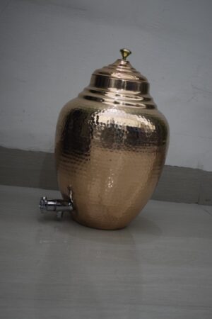 Handcrafted 8.5L Pure Copper Water Dispenser Enhance Your Hydration with Ayurvedic Benefits