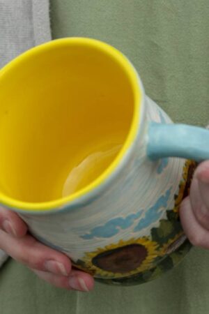 Sunflower of Hope A Ceramic Mug Embracing Ukrainian Resilience