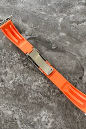 Orange Silicone Rubber OYSTERFLEX Watch Strap Band Compatible with Apple Watch Ultra 1 2 49mm