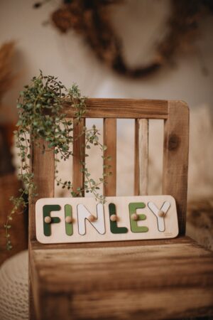 Personalized Wooden Name Puzzle A Cherished Keepsake for Your Little One's Journey