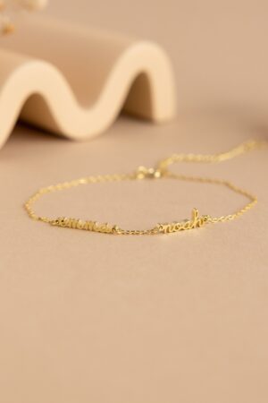 Caitlyn Minimalist's Dainty Name Bracelet Personalize Your Style with Custom Names in Gold