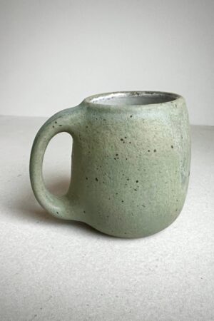 Timeless Treasures Handcrafted Aged Green Ceramic Mug for Your Daily Ritual