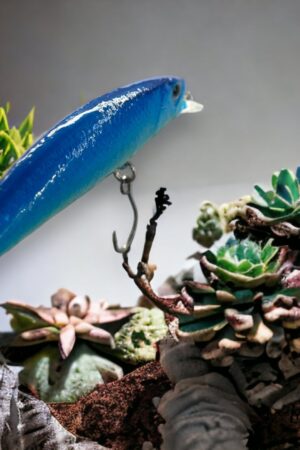 Captivating Emerald Blue Minnow Handcrafted Allure for Trout Triumphs