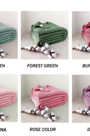 Ultra-Soft Rose Cotton Gauze Throw Year-Round Comfort and Breathability