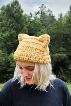 Adorable Crochet Beanie with Animal Ears Express Your Wild Side with Customizable Colors