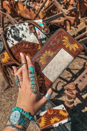 The Avery Sunflower Purse Concealed Carry Haute Southern Hyde by Beth Marie Exclusive Cowhide