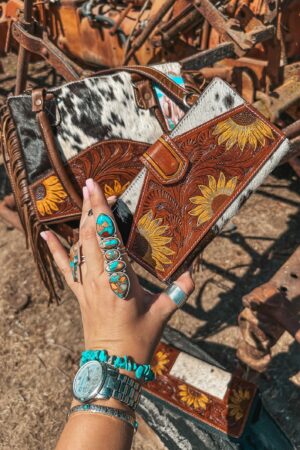 The Avery Sunflower Purse Concealed Carry Haute Southern Hyde by Beth Marie Exclusive Cowhide