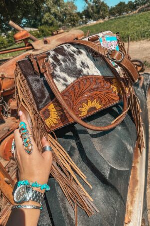 The Avery Sunflower Purse Concealed Carry Haute Southern Hyde by Beth Marie Exclusive Cowhide