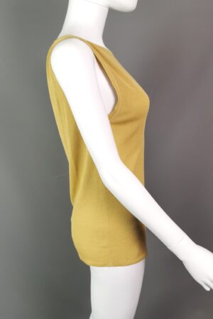 Vintage Gucci Mustard Silk Blend Tank Top A Timeless Treasure