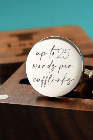 Personalized Cufflinks Engrave Your Story, Up to 25 Words per Cufflink