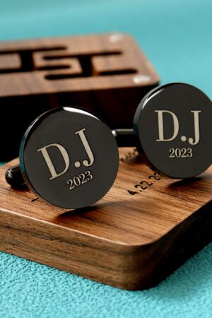 Personalized Cufflinks Engrave Your Story, Up to 25 Words per Cufflink