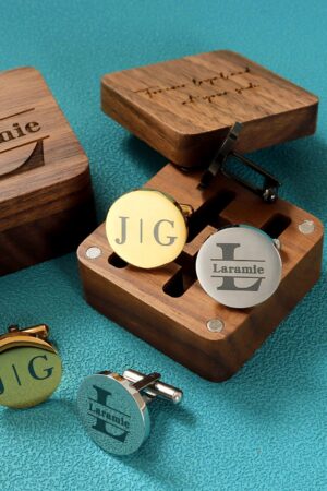 Personalized Cufflinks Engrave Your Story, Up to 25 Words per Cufflink