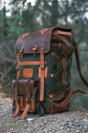 Bushcraft Backpack Waxed Canvas, Personalized for Adventure