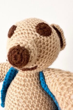 Vintage-Inspired Knitted Teddy Bear A Timeless Addition to Your Nursery