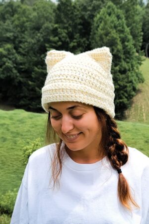 Adorable Crochet Beanie with Animal Ears Express Your Wild Side with Customizable Colors