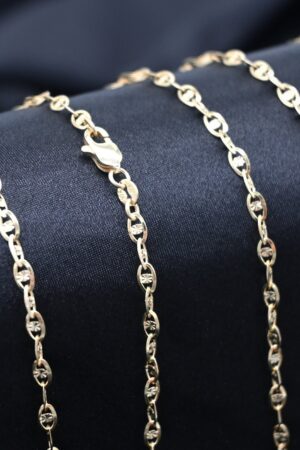 10K Gold Valentino Chain Link Necklace A Timeless Statement of Elegance