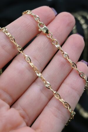 10K Gold Valentino Chain Link Necklace A Timeless Statement of Elegance