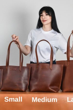 Cognac Leather Mini Tote The Perfect Gift for Her