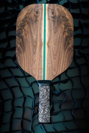 Handcrafted Figured Walnut Pickleball Paddle Durable, Collectible, and Perfect for Gifts