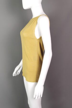 Vintage Gucci Mustard Silk Blend Tank Top A Timeless Treasure