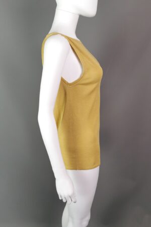 Vintage Gucci Mustard Silk Blend Tank Top A Timeless Treasure