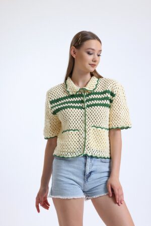 Exquisitely Handcrafted Crochet Shirt A Timeless Summer Staple