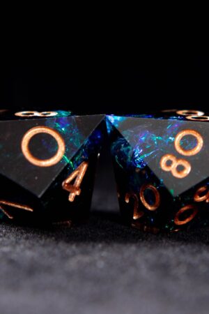 Handmade DND Resin Sharp Edge Dice Set Unleash the Lightning's Fury