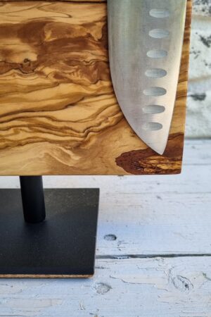 Olive Wood Magnetic Knife Rack The Ultimate Kitchen Organizer for Culinary Enthusiasts