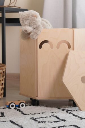 Eco-Friendly Rolling Toy Chest Declutter with Style and Sustainability