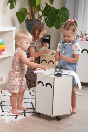 Eco-Friendly Rolling Toy Chest Declutter with Style and Sustainability