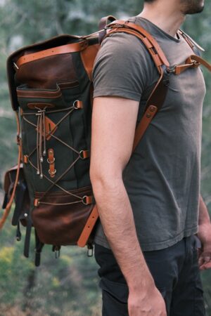 Bushcraft Backpack Waxed Canvas, Personalized for Adventure