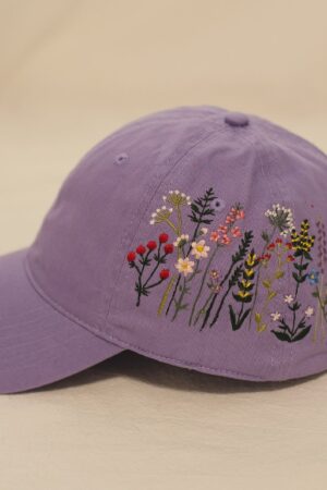 Embroidered Botanical Flower Baseball Cap A Unique and Personalized Gift