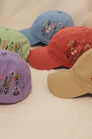 Embroidered Botanical Flower Baseball Cap A Unique and Personalized Gift