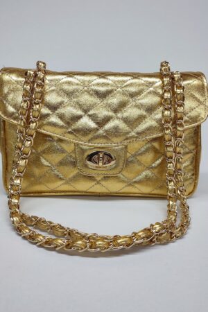 DIAMONDS Style Timeless Leather Shoulder Bag, Elegant Handbag, Quilted Evening Bag, Crossbody Bag