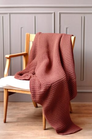 Indulge in Comfort Luxurious Linen Waffle Throw for Home and Baby