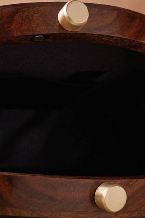 Exquisite Brown Handcrafted Wooden Clutch A Timeless Accessory for Special Occasions