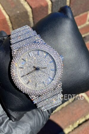 Blinged-Out Presidential Quartz Watch Elevate Your Style with Iced-Out Timekeeping