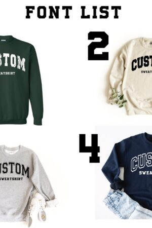 Vintage-Inspired Custom Sweatshirt Design Your Own Retro College Letters