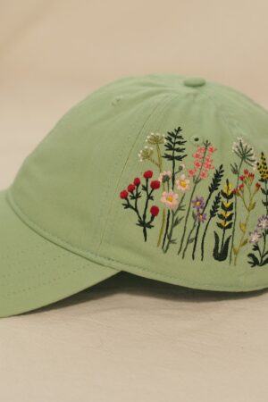 Embroidered Botanical Flower Baseball Cap A Unique and Personalized Gift