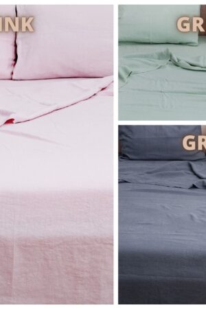 Organic Queen Linen Sheets Luxurious Comfort in a Rainbow of Hues