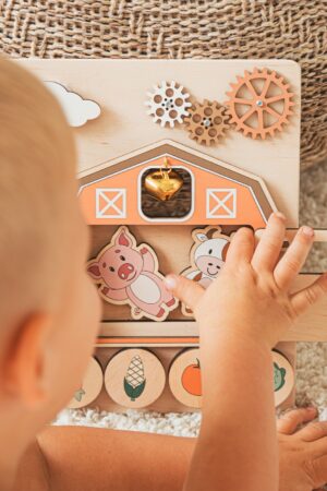 Personalized Sensory Busy Board A Woodland Adventure for Curious Toddlers