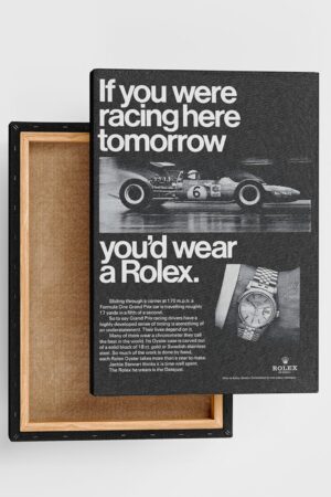 Own a Slice of Racing History Vintage Rolex Poster, a Timeless Collector's Item