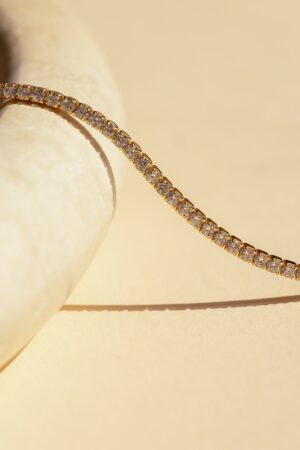 Caitlyn Minimalist's Diamond Tennis Choker A Timeless Treasure for Bridal Elegance and Anniversary Celebrations